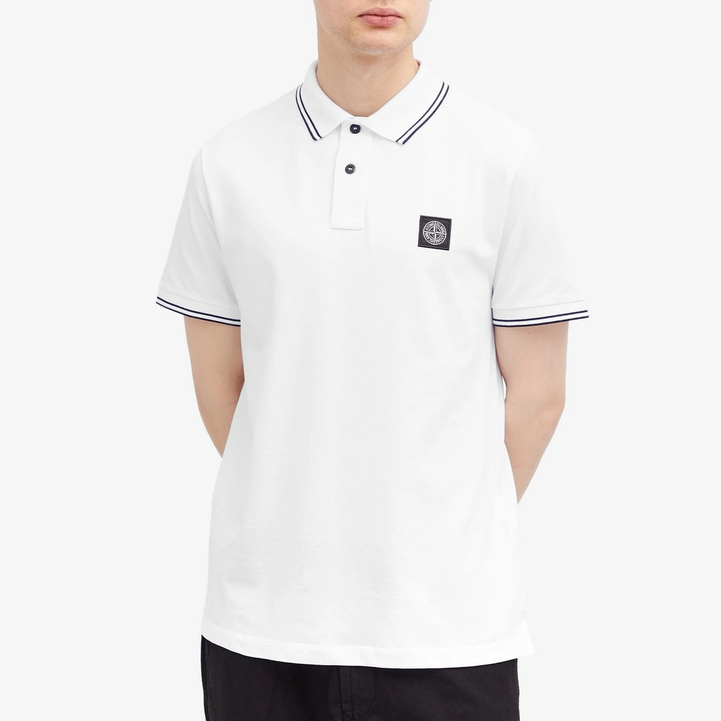 Stone Island Men's Patch Polo White